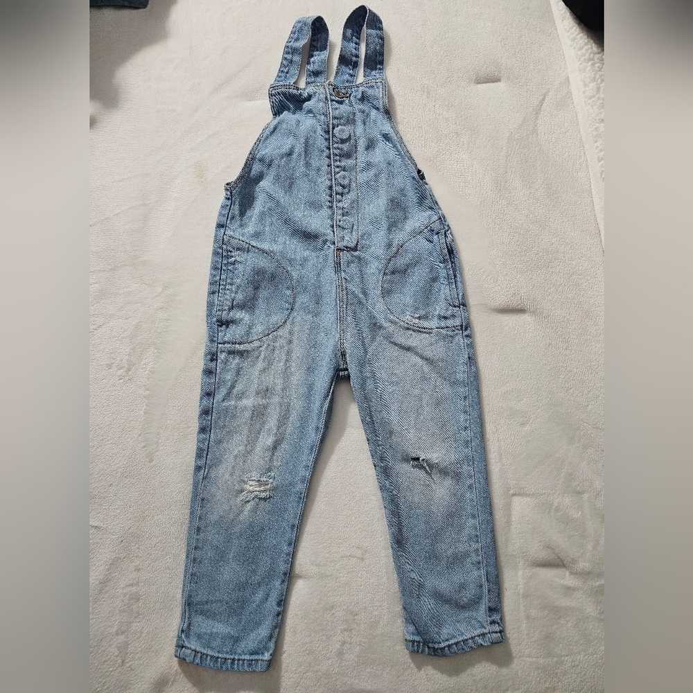 Zara Blue Denim Overalls